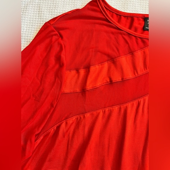 SHEIN Curve Plus Size Red Long Sleeve Sheer Mesh Splicing Bodysuit Women’s 3XL - Picture 4 of 16